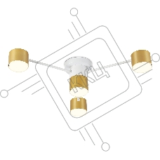 Потолочный светильник Ambrella light FL51720/4 WH/GD белый/золото GX53/4 max 12W 645*135