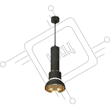 Светильник Ambrella Light XP8111007 SBK/PYG/CL черный песок/золото желтое полированное/прозрачный GX53