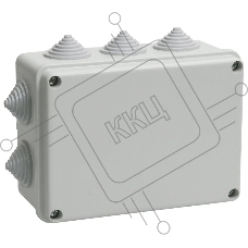 Коробка КМ41242 распаячная Iek UKO10-150-110-070-K41-55 для о/п 150х110х70 мм IP55 (RAL7035, 10 гермовводов)