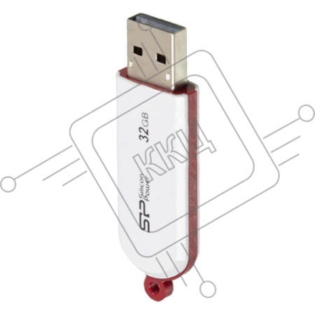 Флеш Диск Silicon Power 32Gb LuxMini 320 SP032GBUF2320V1W USB2.0 белый