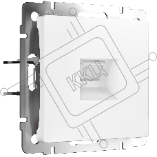 Розетка Ethernet RJ-45 cat. 6A экранированная (белый матовый)
