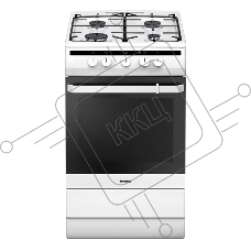 Плита газовая Hansa FCGW51001 белый, конфорок 4 шт, духовка 56 л, 50 см x 85 см x 60 см