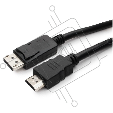 Кабель DisplayPort-HDMI Gembird/Cablexpert 3м, 20M/19M, черный, экран, пакет(CC-DP-HDMI-3M)