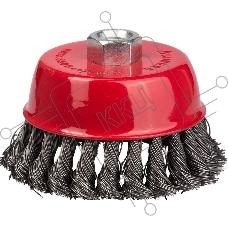 Кордщетка STAYER 35128-065_z01 чашечная для УШМ плетеные пучки проволоки 0.5мм 65мм/М14