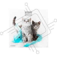 Весы напольные Centek CT-2426 Kitten электронные 180кг, 0,1кг, LCD 45x28, размер 26х26см