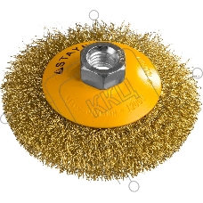 Кордщетка STAYER PROFESSIONAL 35133-100  коническая М14 витая латунь/сталь 0.3мм d100мм