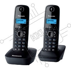 Телефон беспроводной (DECT) Panasonic KX-TG1612RUH (серый)  {Доп трубка в комплекте,АОН, Caller ID,12 мелодий звонка,поиск трубки}