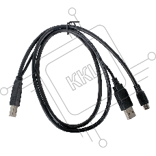 Кабель Gembird/Cablexpert CCP-USB22-AM5P-3 USB 2.0 Pro Кабель , 2xAM/miniBM 5P, 0.9м, экран, черный 