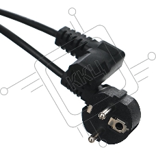 Кабель компьютер - розетка угловой 220V <1.8м> (Европейский стандарт) <TP021DA-1.8-BK>