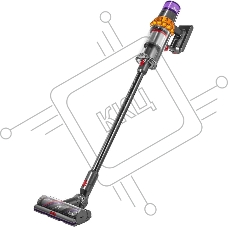 Пылесос вертикальный Dyson V15 Detect Absolute (SV47) желтый/никель, питание от аккумулятора, 220 Вт, уборка сухая, пылесборник 0.76 л, работа от АКБ max - 60 мин