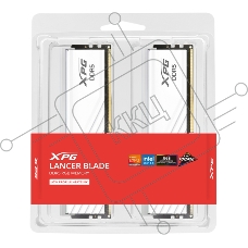 Оперативная память XPG Lancer Blade RGB, DDR5, 32GB (2x16GB), 6000MHz, CL34, DIMM, с радиаторами, RGB, белый