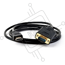 Кабель-адаптер ORIENT C702, HDMI M --> VGA 15M, 1.8 м, черный
