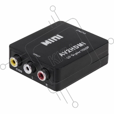 Конвертер 3 RCA на HDMI, пластик, черный Rexant