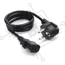 Кабель питания Cablexpert PC-186-1-1M, 1м, Schuko- C13, 3x1кв.мм, черный, с заземлением, пакет