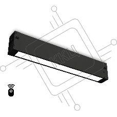 Управляемый светодиодный светильник для шинопровода Magnetic Ambrella light GL1262 BK черный IP20 9W 3000K-6400K 220V 120° 232*25*42 (Без ПДУ)