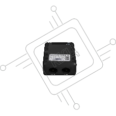 Датчик окружающей среды EMS-U02 (ENVIRONMENTAL SENSOR)/ Датчик окружающей среды EMS-U02 (ENVIRONMENTAL SENSOR) для работы с SNMP(ПМКАРД) в 1 фазных ИБП Сайбер Электро, габариты (ВхШхГ) 29х53х67