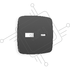 Лицевая панель OMEGA (Графит Мягкое касание) для розетки 2USB тип A+C QUANT OP9110