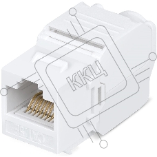 Вставка Cabeus KJ-RJ45-Cat.5e-180-Toolless keystone, 1хRJ45(8P8C), Toolless, кат. 5е, неэкр., белый