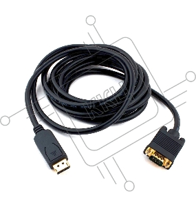 Кабель DisplayPort->VGA Cablexpert CCP-DPM-VGAM-10, 3м, 20M/15M, черный, экран, пакет
