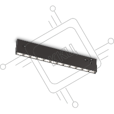 Трековый светильник GL2335 BK черный IP20 10W 3CCT 3000/4200/6400K 48V 200*10*37