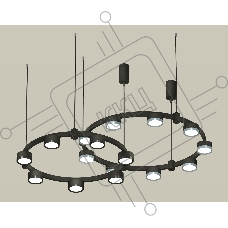 Светильник Ambrella light XR92091210/16 SBK/PPH/PBK черный песок/графит полированный/черный полированный GX53