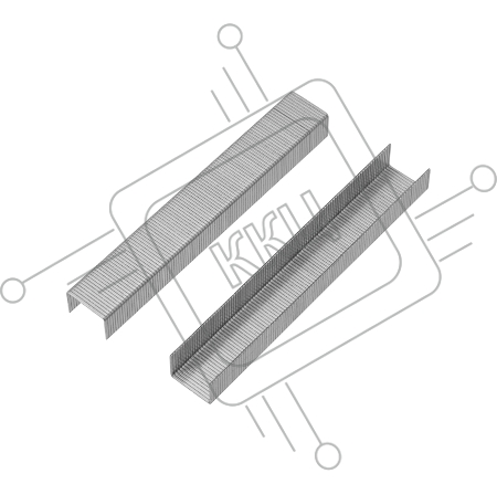 Скобы для мебельного степлера KRANZ 8 мм, тип 53, 1000 шт.