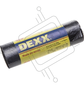 Мешки для мусора DEXX, черные 60л, 20шт