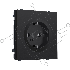 Комплект механизма электрической розетки SIGMA Черный Мягкое касание 50Hz 2P+E с/з 16A-250V QUANT PRO (SP9860, PR141)