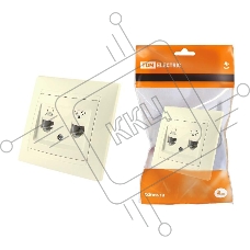 Розетка телефонная RJ11 + компьютерная RJ45 сл. кость 