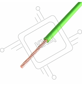Провод ПГВА REXANT 1х0.50 мм², Cu, зеленый, бухта 500 м