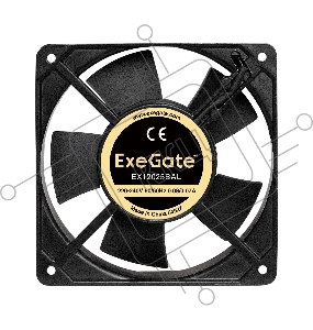 Вентилятор 220В ExeGate EX289013RUS EX12025BAL (120x120x25 мм, 2-Ball (двойной шарикоподшипник), подводящий провод 30 см, 22000RPM, 33dBA)