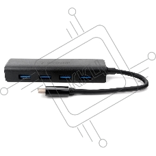 Концентратор USB 3.0 Gembird UHB-C364, 4 порта, Type-C, с доп питанием