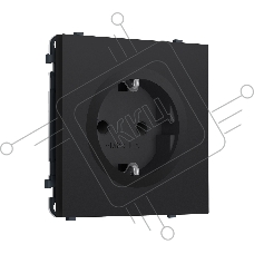 Комплект механизма электрической розетки SIGMA Черный Мягкое касание 50Hz 2P+E с/з с/ш 16A-250V QUANT PRO (SP9870, PR141)