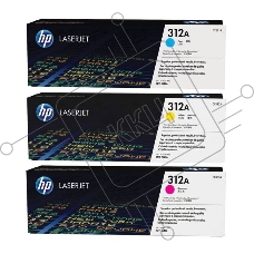 Картридж лазерный набор Hewlett-Packard 312A CF440AM голубой, желтый, пурпурный для HP CLJ Pro M476 2400стр.