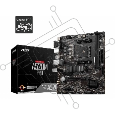 Материнская плата MSI A520M PRO, AM4, AMD A520, 2xDDR4, 4xSATA, 1xM.2, 1xPCI-E 3.0 x16, 1xDVI-D, 1xHDMI, 1x 1Gb LAN, 2xUSB 2.0, 4xUSB 3.2 Gen 1, 3x3.5 мм, 7.1, Micro-ATX