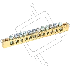 Шина PEN «земля-ноль» 6х9 мм 12/2 (12 групп/крепеж по краям) REXANT