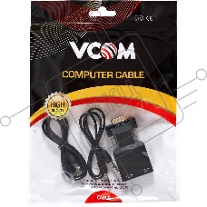Переходник VCOM CA337A VGA(M)+audio+microUSB --> HDMI(F)1080*60Hz
