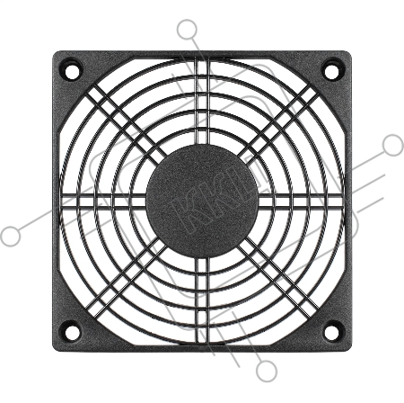 Решетка для вентилятора 120x120 ExeGate EG-120PSB (120x120 мм, пластиковая, квадратная, черная)