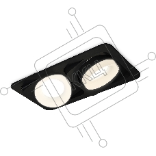 Комплект встраиваемого светильника Ambrella light XC7664084 SBK/FR черный песок/белый матовый MR16 GU5.3 (C7664, N7165)
