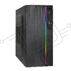 Компьютерный корпус Minitower ExeGate mEVO-9302-RGB (mATX, без БП, 2*USB+1*USB3.0, HD аудио, черный с RGB подсветкой)
