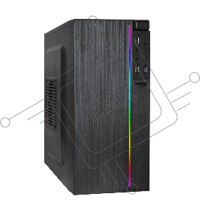 Корпус Minitower ExeGate mEVO-9302-RGB (mATX, без БП, 2*USB+1*USB3.0, HD аудио, черный с RGB подсветкой)