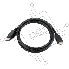 Кабель Cablexpert  DisplayPort->HDMI, 5м, 20M/19M, черный, экран, пакет