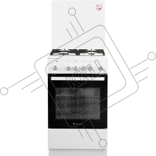 Плита комбинированная De Luxe 5040.40ГЭ (КР) ЧР белый, конфорок 4 шт, духовка 43 л, 50 см x 85 см x 50 см