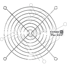 Решетка для вентилятора 140x140 ExeGate EG-140MR (140x140 мм, металлическая, круглая, никель)