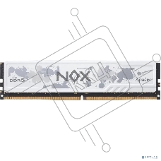 Оперативная память Apacer Nox, DDR5, 16Gb (1x16 Gb), 6200 MHz, CL40, DIMM, радиатор, белый, серый