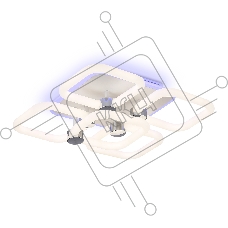 Потолочный светодиодный светильник FA3861/4+1 WH белый 70W 3000K-6400K+RGB 400*400*115 (ПДУ РАДИО 2.4G)