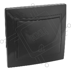 Выключатель кнопка звонковая скрытой установки 6А IP20, черная (керамика) 