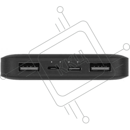 Внешний аккумулятор Xiaomi Mi Power Bank black (10000mAh, 2xUSB, QC3.0, Li-Pol, быстрая зарядка) (VXN4305GL)