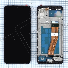 Дисплей для Samsung Galaxy A03 SM-A035F черный с рамкой