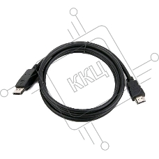 Кабель Cablexpert  DisplayPort->HDMI, 10м, 20M/19M, черный, экран, пакет 